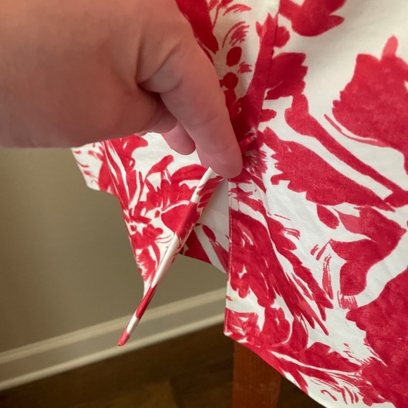 The Limited floral stretch pencil skirt lined knee length 12 white pink - Picture 7 of 10